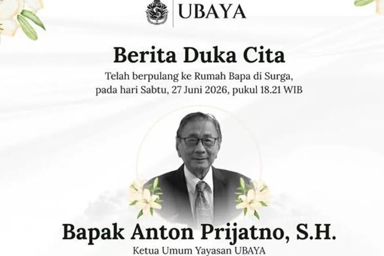 UBAYA Berduka! Anton Prijatno, S.H. Tutup Usia, Dikenal Sebagai Ketua Yayasan yang Tegas dan Berkomitmen untuk Pendidikan